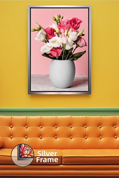 KOSS Dijital Pictură decorativă modernă cu aranjament floral în vază Pictură ...