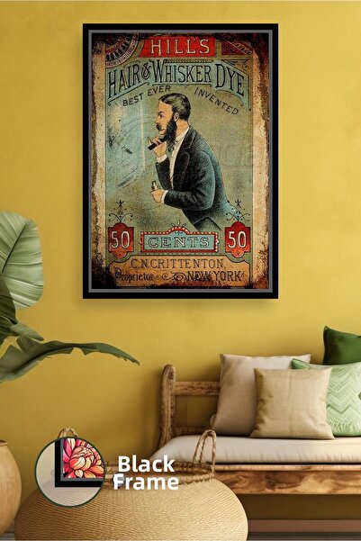 KOSS Dijital Decor de perete pentru frizerie, pictură pe pânză înrămată, cu d...