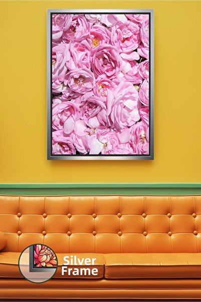 KOSS Dijital Διακοσμητικός πίνακας με μοτίβο λουλουδιών σε ροζ τριαντάφυλλο, ...