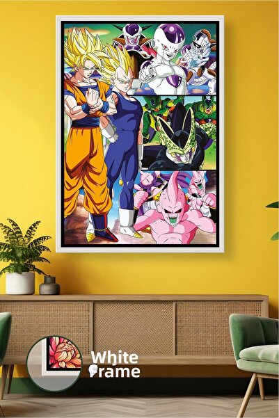KOSS Dijital Dragon Ball Z Goku Vegeta Frieza Cell Majin Buu Decor de perete ...
