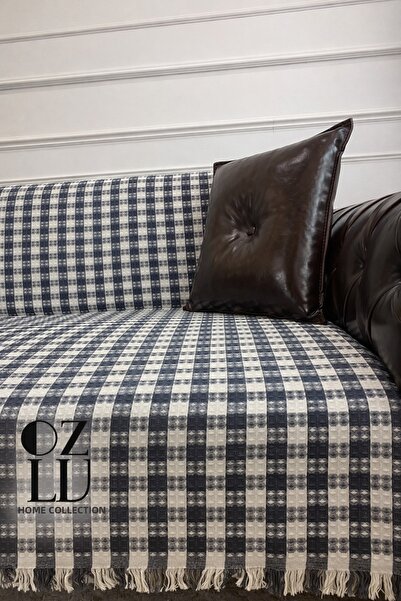 Özlü Home غطاء أريكة/كنبة بنمط قرص العسل متعدد الأغراض 170×220 أسود