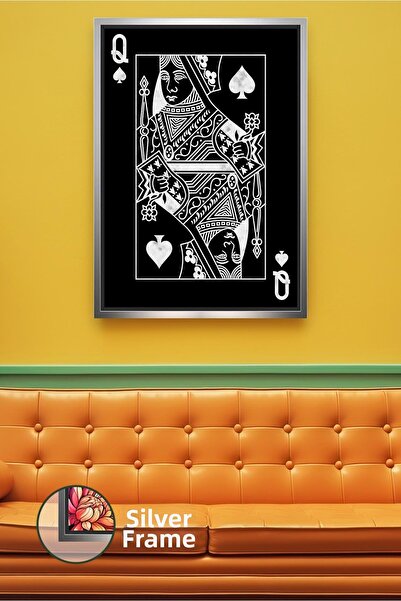 KOSS Dijital Figurină de carte de joc cu fundal negru, stil minimalist, decor...