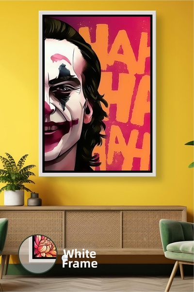 KOSS Dijital Decor de perete cu joker cu jumătate de față, pictură pe pânză î...