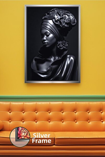 KOSS Dijital Διακοσμητικό πάνελ τοίχου με θέμα μαύρη αφρικανική γυναίκα, ζωγρ...