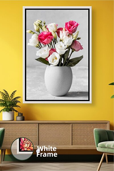 KOSS Dijital Pictură cu aranjament floral Lysianthus în vază Pictură pe pânză...