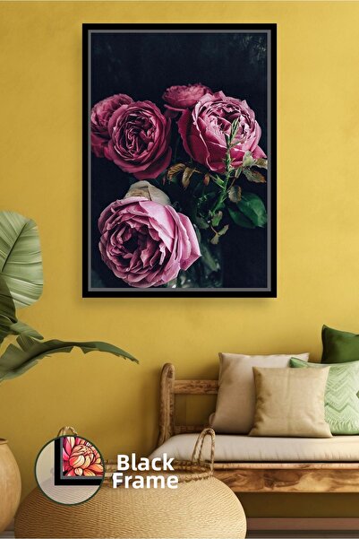 KOSS Dijital Κομψή ζωγραφική σε καμβά με κορνίζα για διακόσμηση σπιτιού με ρο...