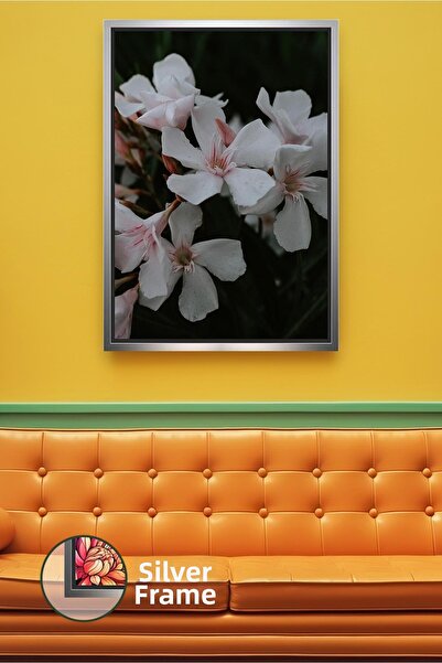 KOSS Dijital Бяла пролетна украса за дома с тъмен фон Модерна декорация за ст...