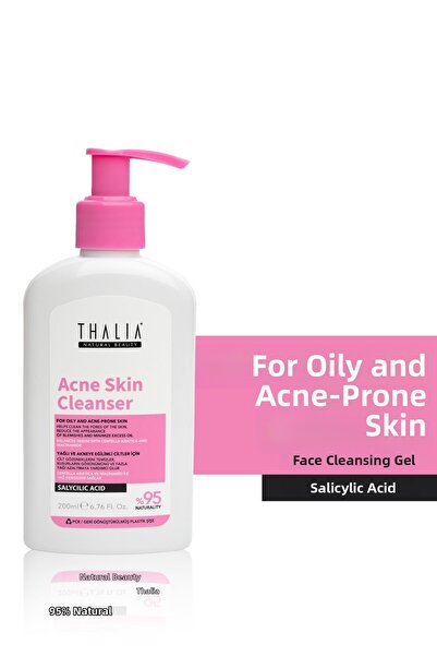 Thalia جل تنظيف الوجه 2 - يساعد على إزالة المسام وحب الشباب، يحتوي على حمض ال...