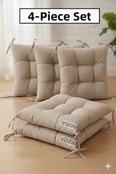 Mirayra Tekstil Set de 4 perne pentru scaune de grădină, balcon, sufragerie, ...