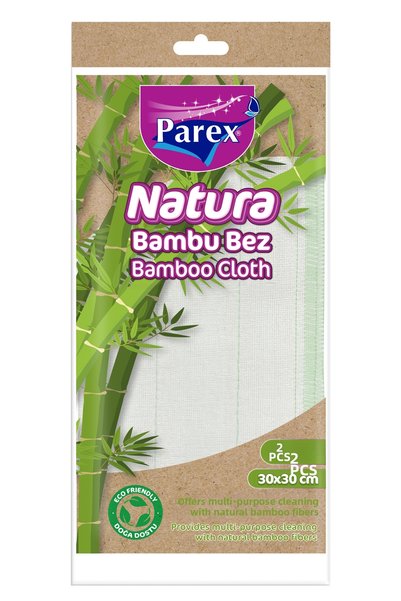 Parex Natura Sponge, Bamboo Cloth, and Large Garbage Bag Package