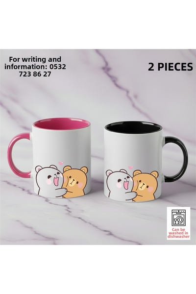 Ceymas Hediyelik 2-Piece Gift Dudububu Valentine's Day Birthday Bubududu Mug ...