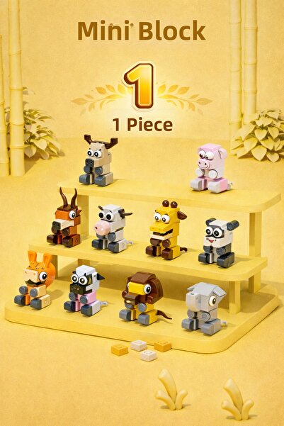 hak-iş oyuncak Mini Animal Building Block Toy (6+ Years Old) 1 Piece