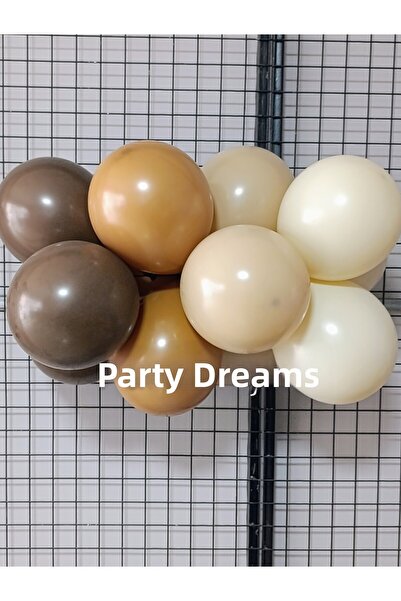 Parti Düşleri Pastel Brown Tones Mini Balloon Set (12 Balloons)