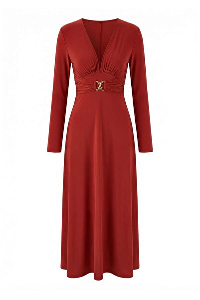 Trendyol Collection Tile Accessory Detailed Shoulder Pad Piece V-Neck Knitted...