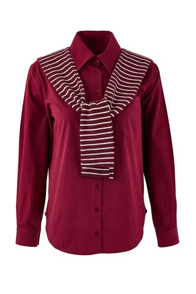 Trendyol Collection Dark Burgundy Shirt Twoss26Go00015