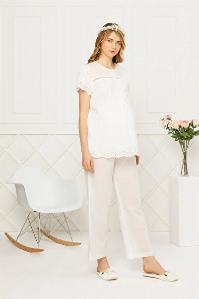 Cossy By Aqua طقم بيجامة بيضاء 21aqu0021515