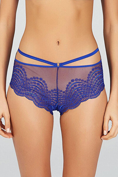 Kom Kadın Motifli Boxer Şort Külot Vegas Şort