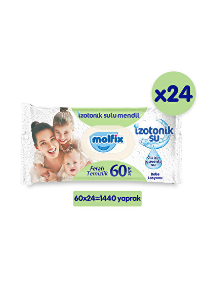 Molfix İzotonik Sulu Islak Mendil Ferah Temizlik 1440 Adet