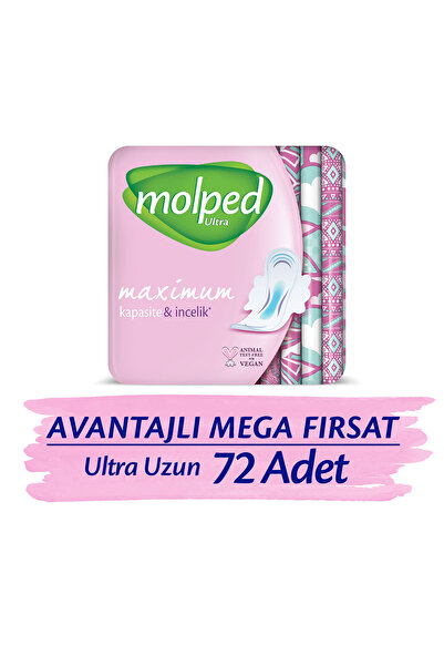 Molped Ultra Hijyenik Ped Uzun Avantajlı Mega Paket 72 Adet