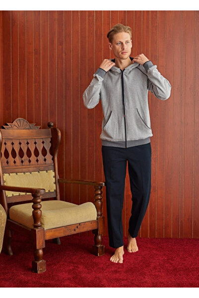 KLY Спортивний костюм з капюшоном, сірий меланж