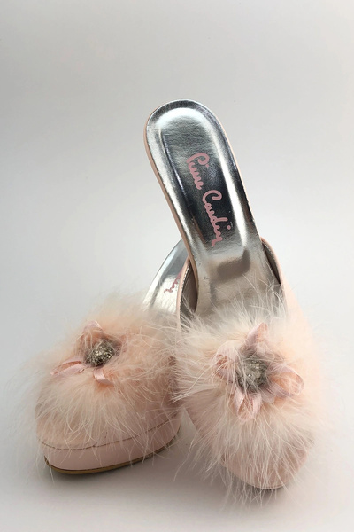 Pierre Cardin 715 Pudra Kadın Çeyizlik Topuklu Terlik