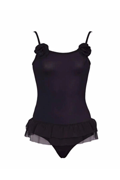 Kom Aztek Costum Kız Mayo - Siyah - Siyah