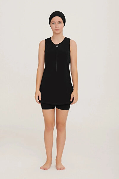 MARESİVA Fermmuar Detaylı Taytlı Mayo