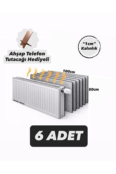 Ankaflex 6 Adet Petek Arkası Isı Yalıtım Levhası Alüminyum Folyo 6 Radyatör A...