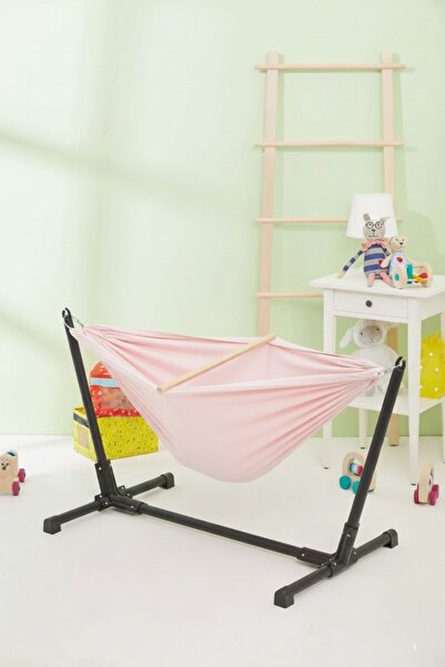 Svava Stantlı Kayık Hamak Bebek Hamak Beşik (Fuşya)