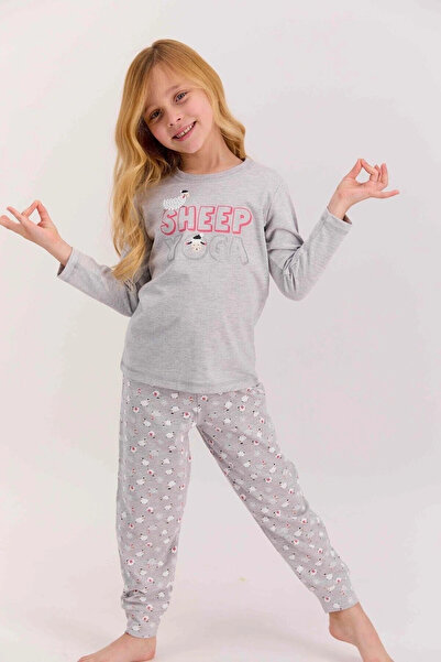Arnetta طقم بيجامة بأكمام طويلة للفتيات من يوجا الأغنام Grimelange