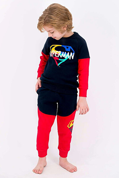 Superman طقم بدلة رياضية باللون الأزرق الداكن للأولاد