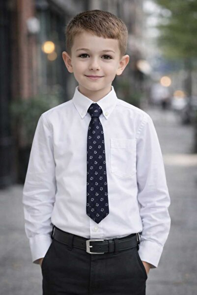 Louis Kids ربطة عنق للأولاد بنمط الزهور من مجموعة PREMIUM