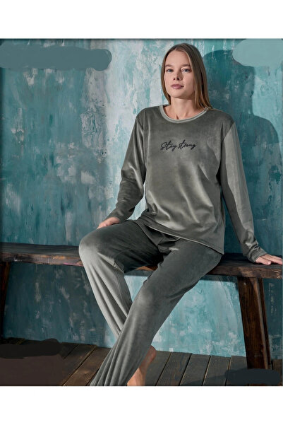 Mihra Stil Mihra 13164-4 Women's Winter Velvet Pajama Set