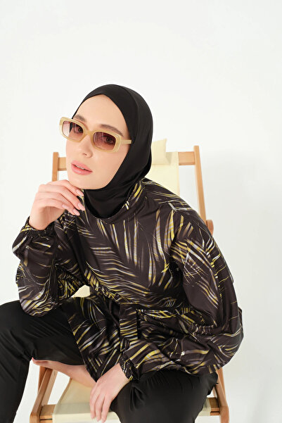 ALFASA Μαγιό Hijab Oversize με σχέδια σε φύλλα