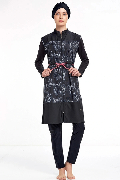 Adasea Αδιάβροχο ύφασμα αλεξίπτωτου ρυθμιζόμενο ύφασμα μέσης Hijab μαγιό 2216