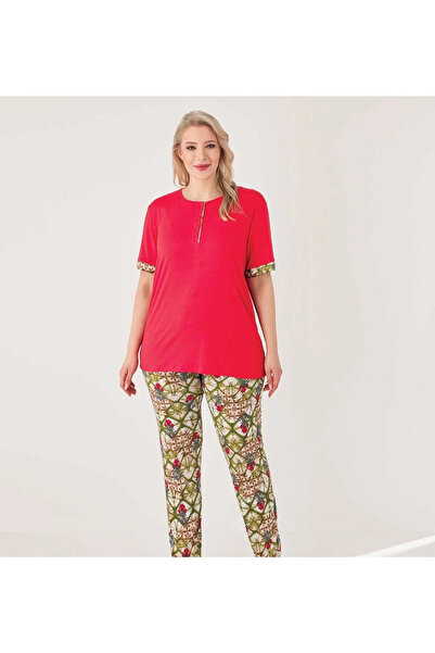 Bludream Blu Dream 5030 ženska Viskoza Battal pidžama sa kratkim rukavima