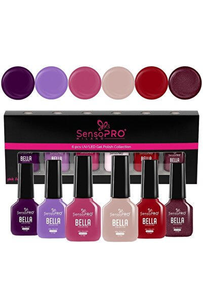 SensoPRO Milano Σετ 6 ημιμόνιμων βερνικιών νυχιών BELLA SensoPRO Milano, Chic...