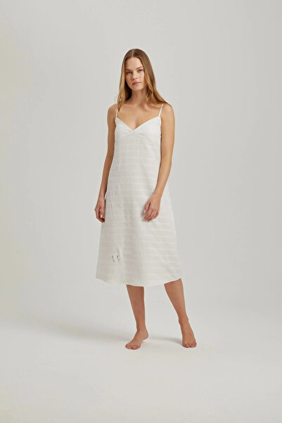 Pamuk & Pamuk White Nightgown with Rope Strap