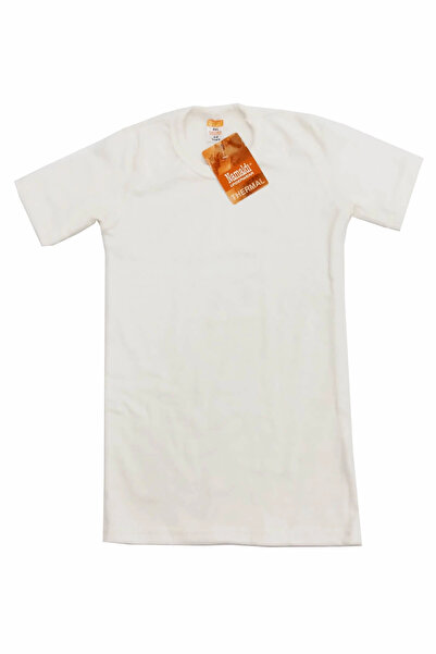 Namaldı Boy's Ecru Thermal Raised Short Sleeve Undershirt ELF568N372CCM