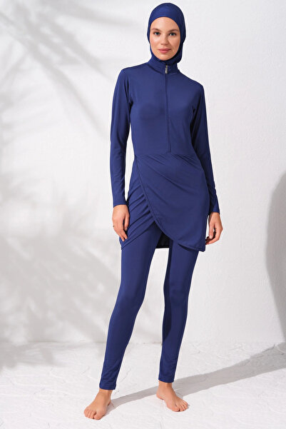 Pierre Cardin Μακρυμάνικο μαγιό με φερμουάρ και κάλυψη, Indigo 231914
