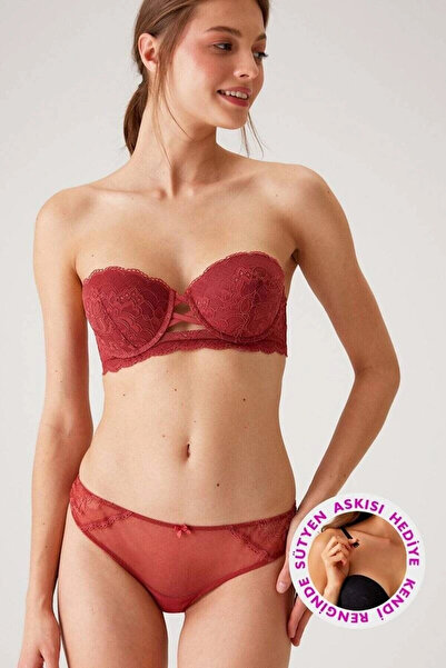 Pierre Cardin Set de sutien cu dantelă fără bretele pentru femei