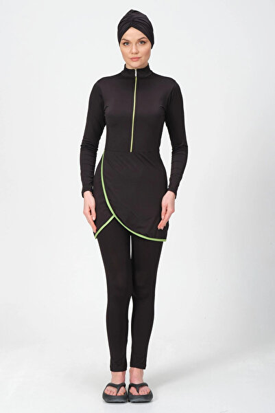 ALFASA ملابس سباحة حجاب مع تنورة مزدوجة الصدر