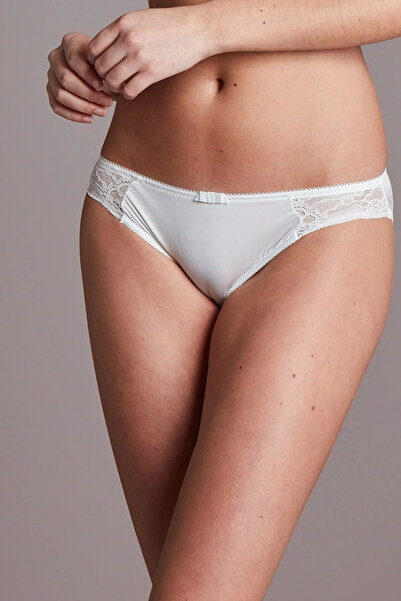 MİSS CLAİRE Жіночі білі трусики з мереживними деталями 22-136