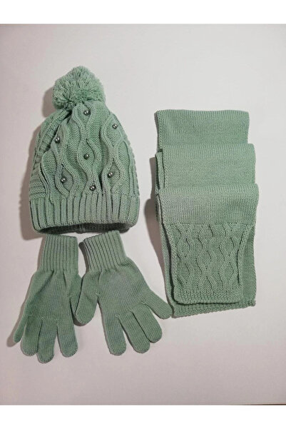 Kitti Kız Garson Atkı Bere Eldiven Üçlü Takım K22180-05-143 9-15 Yaş