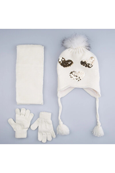 Kitti طقم قفازات وشاح بيريه مكون من 3 قطع