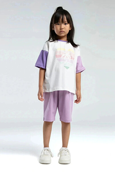 Rolypoly Girl's Purple Bermuda Set