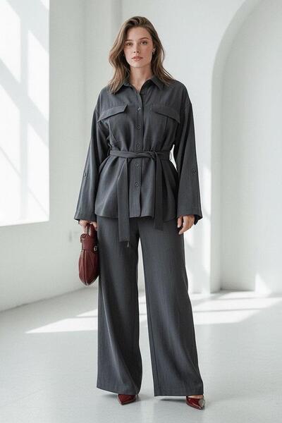 Seeh Smoked Long Sleeve Oversized Women's Set Sh338