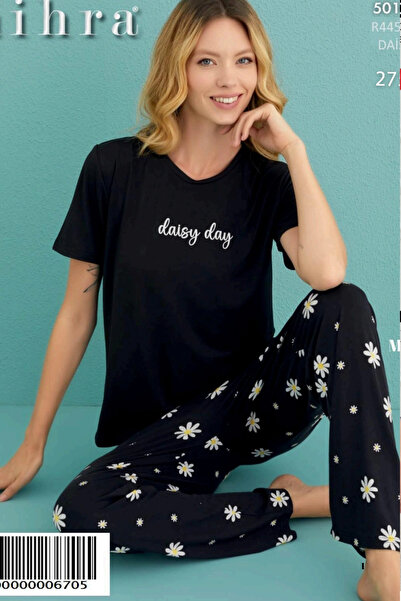 Mihra Set pijama femeie Milan Fabric cu decolteu zero 50107