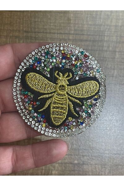 Gönülden Tasarım 6x6 см Апликация с пчела за нагласяне с ютия