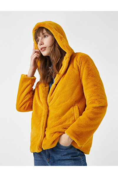 Koton Faux Fur Zipper Coat